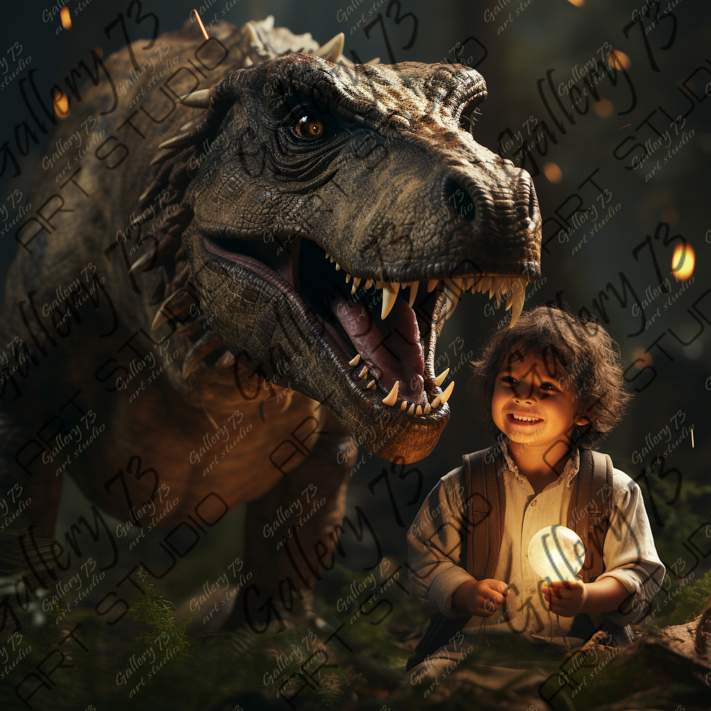 Boy and T Rex