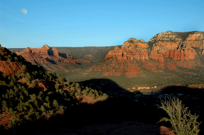 Moon over Sedona